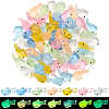 70Pcs 7 Colors Luminous Transparent Resin Shark Ornaments DJEW-SC0001-23-1