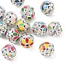 Brass Enamel Beads KK-CBA18B7-01P-1