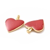 Brass Enamel Pendants KK-P204-14G-B-3