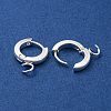 201 Stainless Steel Huggie Hoop Earrings Findings STAS-A167-01E-S-2