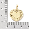 Rack Plating Brass Micro Pave Clear Cubic Zirconia Pendants KK-A224-15G-05-3
