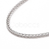 Anti-Tarnish Rhodium Plated 925 Sterling Silver Wheat Chains Necklace for Women STER-I021-03A-P-3