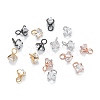 Brass Clear Cubic Zirconia Charms ZIRC-G170-12-1