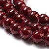 Painted Glass Bead Strands DGLA-S071-6mm-B30-3
