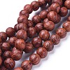 Wood Beads Strands X-WOOD-F008-03-B-2