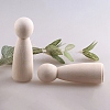 Unfinished Wood Female Peg Dolls People Bodies AJEW-U015-10B-1