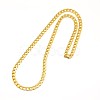 304 Stainless Steel Curb Chain/Twisted Chain Necklace Making STAS-A028-N122G-1