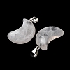 Natural White Agate Pendants G-F820-02L-02-3