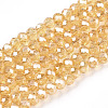 Electroplate Glass Beads Strands EGLA-A034-T8mm-A01-1