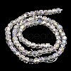 Electroplate Transparent Glass Beads Strands GLAA-C029-03B-01-3