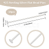 Beebeecraft 925 Sterling Silver Flat Head Pins STER-BBC0002-14B-2