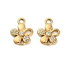 304 Stainless Steel Rhinestone Pendant STAS-U047-16G-1