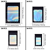 120Pcs 4 Style Rectangle Zip Top Plastic Glitter Holographic Bags OPP-SZ0001-02-2