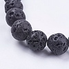 Natural Lava Rock Stone Bead Strands X-G-R193-18-14mm-3