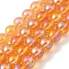 Transparent Electroplate Glass Beads Strands GLAA-T032-T8mm-C01-1