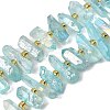 Electroplated Natural Quartz Crystal Beads Strands G-F800-F15-1