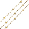 Handmade Golden Brass Enamel Link Chains CHC-K011-20G-1