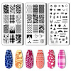 Stainless Steel DIY Nail Art Templates MRMJ-WH0092-002-1