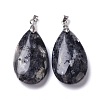 Natural Larvikite Pendants G-D084-01P-B06-2