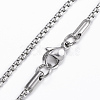 Non-Tarnish 304 Stainless Steel Box Chain Necklaces NJEW-L450-05P-1