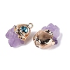 Natural Amethyst Geode Pendants G-N366-01G-2