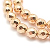 Electroplate Non-magnetic Synthetic Hematite Beads Strands G-L485-03B-LG-2