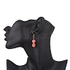 Natural Rhodochrosite Dangle Earrings EJEW-JE06631-03-3