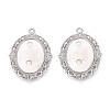 Non-Tarnish 304 Stainless Steel Pendant Cabochon Settings X-STAS-N114-02P-1