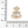 Brass Micro Pave Cubic Zirconia Pendants KK-S339-05G-3