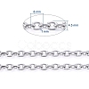 Tarnish Resistant 304 Stainless Steel Cable Chains CHS-P007-27P-03-3