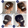 14Pcs 4 Style Wedding Bridal Alloy Rhinestone Hair Bobby Pins DIY-GA0003-90-6