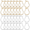 80Pcs 2 Colors  304 Stainless Steel Hoop Earrings Findings STAS-BBC0003-15-1