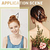 2Pcs 2 Colors Alloy & Glass Hair Sticks OHAR-CA00001-7