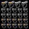 24Pcs 2 Colors Resin with Stainless Steel Clip-on Earring Findings FIND-PH0026-55-1