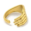 304 Stainless Steel Open Cuff Ring RJEW-C067-17G-2