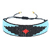Gothic Glass Seed Beaded Braided Bead Bracelets for Women KY2534-2