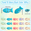50Pcs 5 Colors Synthetic Turquoise Beads TURQ-SC0001-36-2