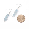 Natural Aquamarine Chips Beaded Jewelry Set SJEW-JS01232-07-8