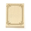 Rectangle Flower Frame Brass Stamp Heads AJEW-M037-04G-01-2