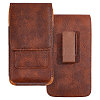 Rectangle Cowhide Mobile Phone Waist Belt Pouches AJEW-WH0596-953B-1