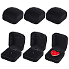 Plastic Cover with Velvet Brooch Packing Boxes VBOX-WH0012-06B-1