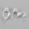 Brass Clip-on Earring Findings X-KK-Q115-S-NF-3
