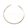 PVD Vacuum Plating 304 Stainless Steel Textured Wire Necklace Making STAS-B036-03G-2