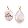 Natural Cultured Freshwater Pearl Pendants PEAR-L027-61-3