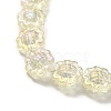 Transparent Electroplate Glass Beads Strands GLAA-G098-04L-3