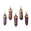 Natural Tiger Iron Pointed Pendants G-G025-01G-11-1