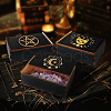 Rectangle Engraved Plywood Wooden Tarot Storage Boxes with Sliding Lid CON-WH20008-10A-3