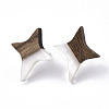 Resin & Walnut Wood Stud Earrings EJEW-N017-004A-3