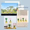 8Pcs 4 Styles Potted Plant Glass Figurines DJEW-CJ0001-11-7