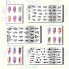 Stainless Steel DIY Nail Art Templates MRMJ-WH0092-014-3